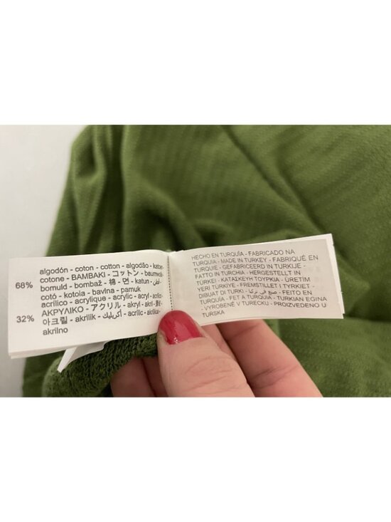 Zara Mens Polo Shirt Size M Green Textured Knit Short Sleeve collar 3166/305 NWT - Picture 11 of 15